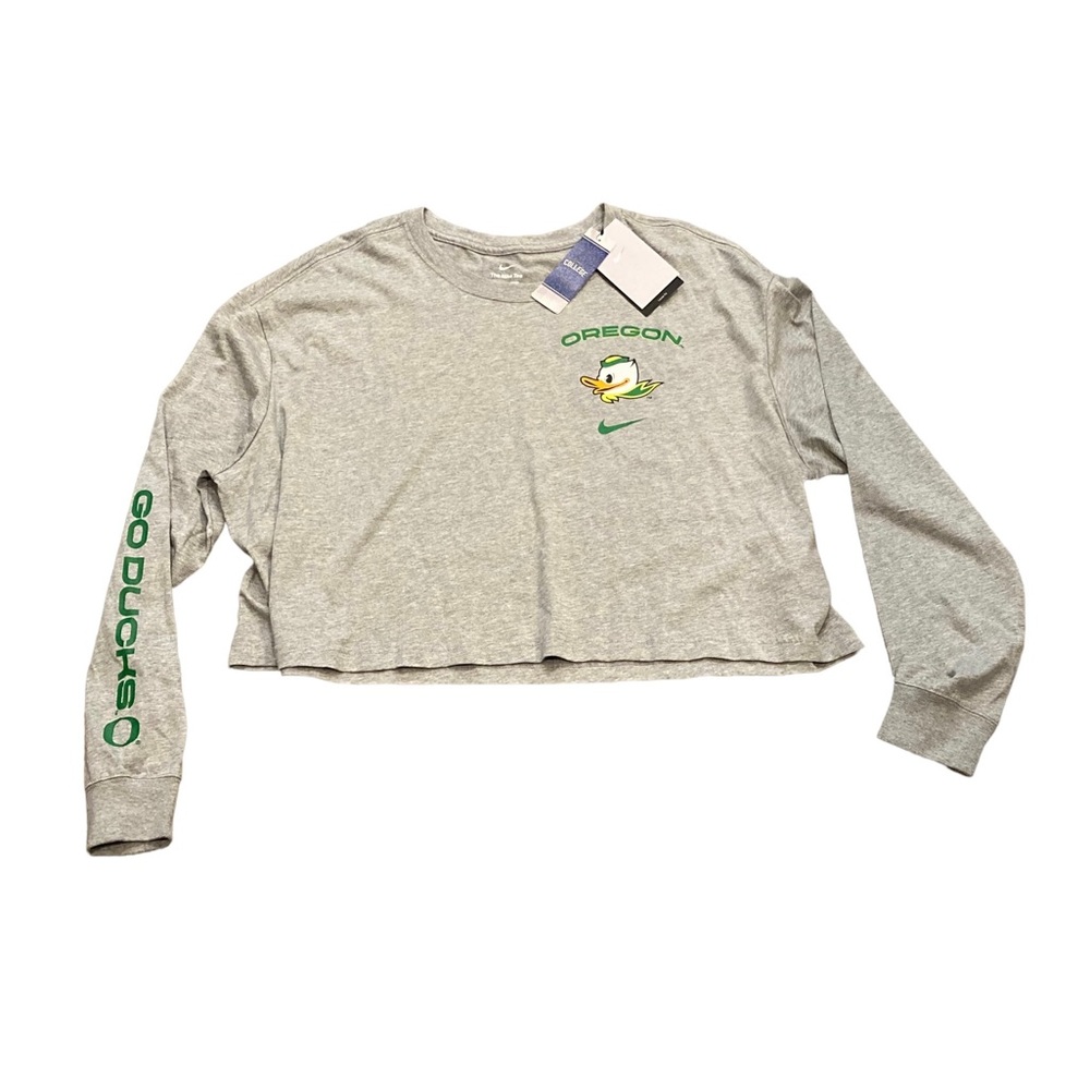 Oregon Ducks Nike Women’s Cropped Long Sleeve Shirt XXL 2XL